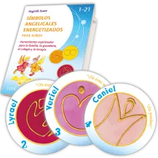 Energetisiertes Kartenset "Simbolos de los Angeles para Niños 1-21" SPANISCH mit Guidebook