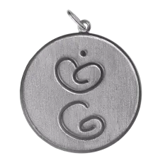 energetisierter Schmuckanhänger mit Persönlichem Engelsymbol; Sterling Silber Ø 20 mm