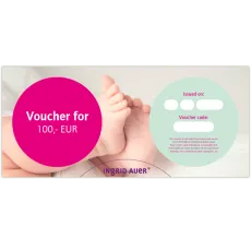 Voucher for EUR 100,00: Congratulations motive ‘Baby’