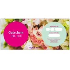 Gutschein über EUR 100,00: Glückwunsch Motiv "Blumen"