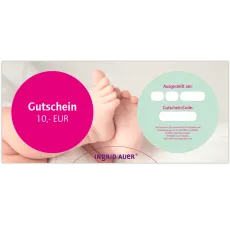 Gutschein über EUR 10,00: Glückwunsch Motiv "Baby"