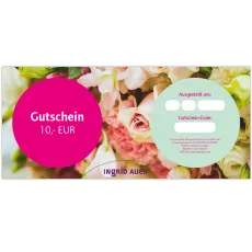 Gutschein über EUR 10,00: Glückwunsch Motiv "Blumen"