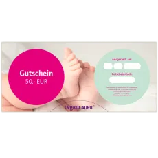 Gutschein über EUR 50,00: Glückwunsch Motiv "Baby"