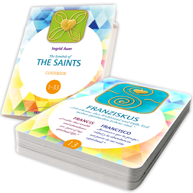 Energetisiertes Kartenset The Symbols of the Saints ENGLISCH mit Guidebook