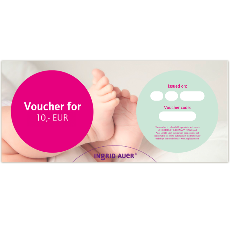 Voucher for EUR 10,00: Congratulations motive ‘Baby’