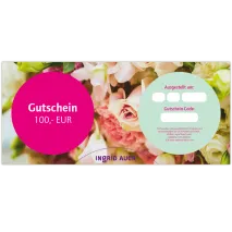 Gutschein über EUR 100,00: Glückwunsch Motiv "Blumen"
