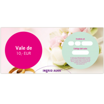 Vale de 10 euros: Motivo de felicitación Boda