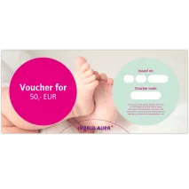 Voucher for EUR 50,00: Congratulations motive ‘Baby’