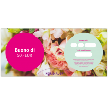 Buono di 50,-€: Auguri con motivo „ Fiori“